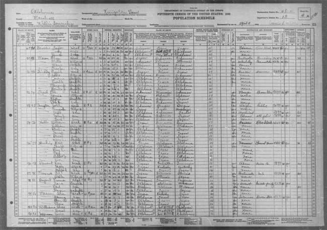 Claudia Florene Bryant 1930 census