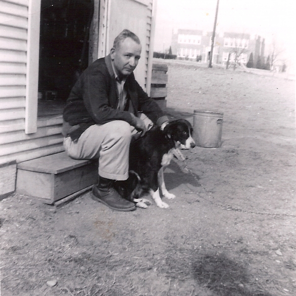 Hartman and his dog in Oklahoma