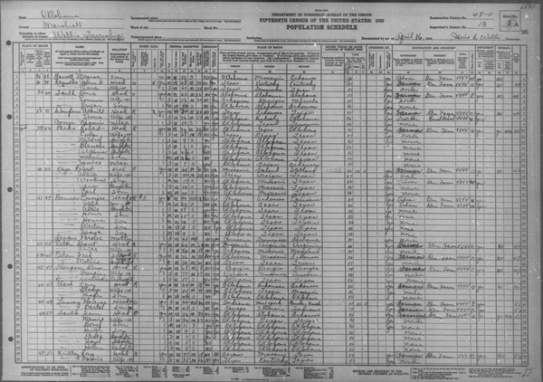 Hosea Bonner 1930 Census