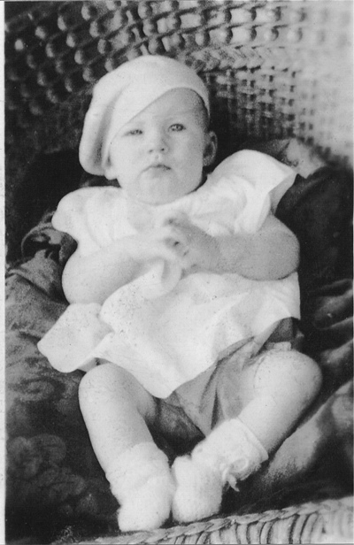 Barbara Ann Bryant as a baby.