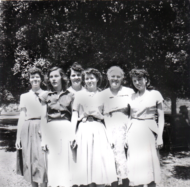 Barbara, Trevelyn, Helen, Florene, Carrie, and Marie