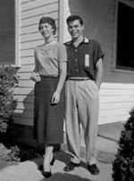 Dale and Barbara at Francis house 1957